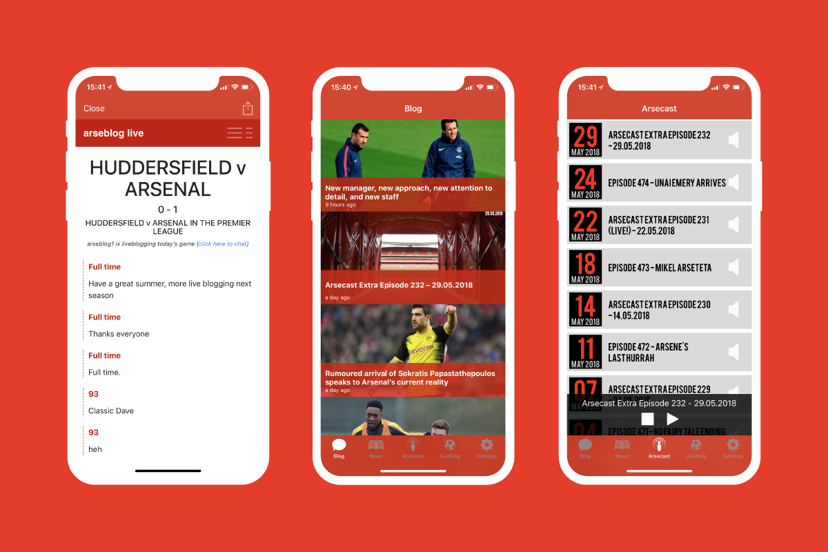 The Arsenal App, Arsenal App, News